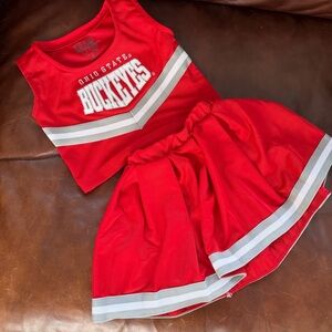 Nike Kids Cheerleader Skirt Set - Red and Gray